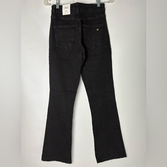 NWT Zara Black Flare Jeans 6147/169 - Picture 8 of 11
